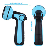 V.C.Formark Water Hose Nozzle Sprayer,10 Spray Patterns Garden Hose Nozzle - Thumb Control On Off Valve,Perfect for Watering Plant,Car Wash,Showering