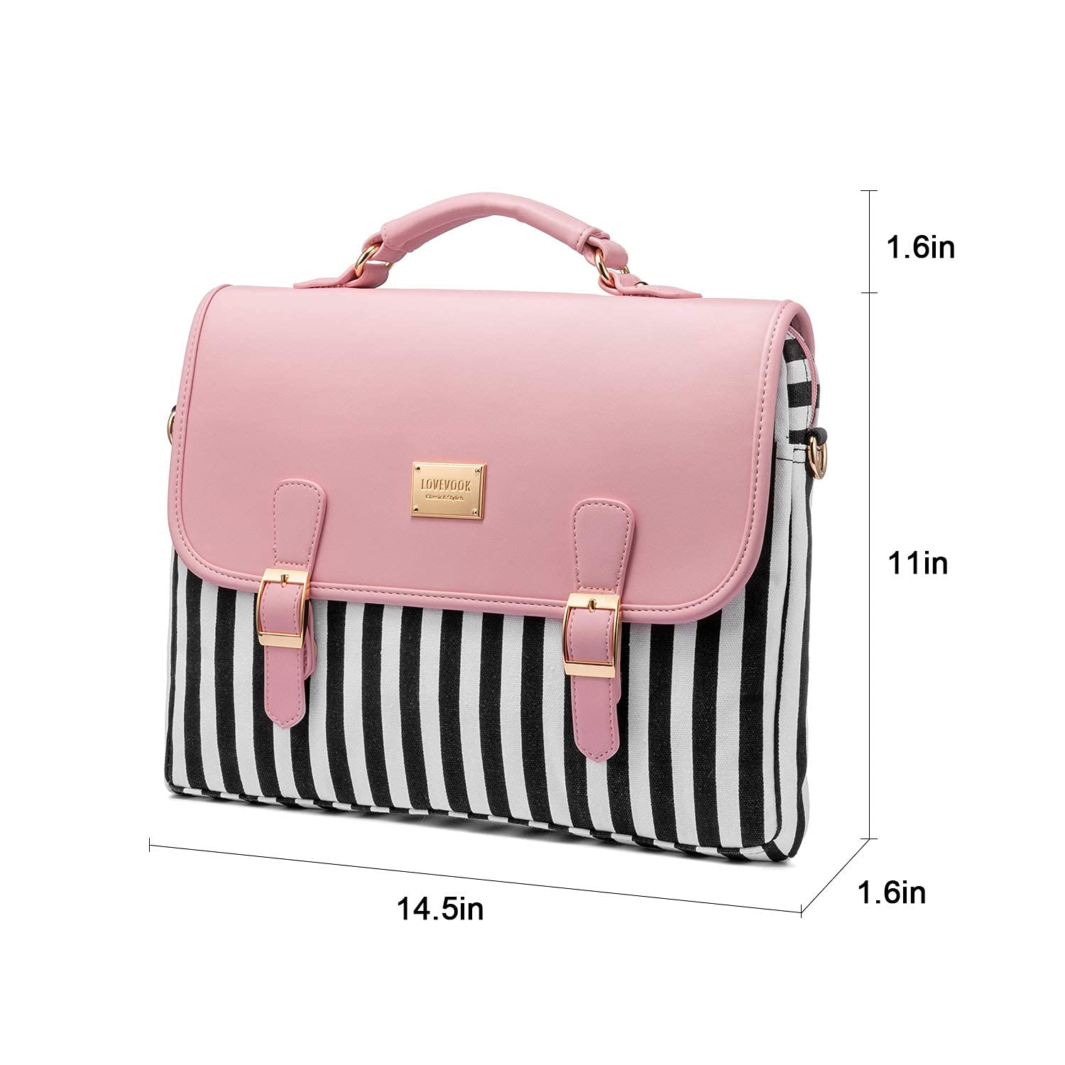 Computer Bag Laptop Bag for Women Cute Laptop Sleeve Case for Work College, Slim-Pink, 13.3-Inch