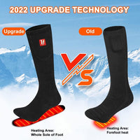 Heated Socks for Men Women 4000mAh Electric Heated Socks Rechargeable Battery with 3 Level Heating Thermal Socks Washable Heating Socks Foot Warmer for Winter Outdoor Skiing, Gift for Christmas