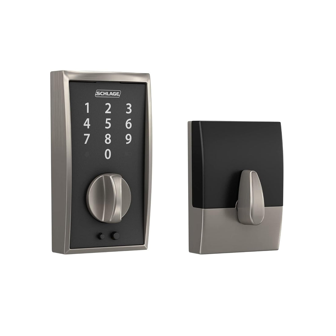 Schlage Touch Century Deadbolt (Satin Nickel) BE375 CEN 619