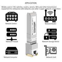 OPSTRAN 10GBASE-T SFP+ to RJ45 Copper Transceiver Module Compatible for Cisco SFP-10G-T-S Finisar Netgear TP-Link D-Link QNAP Supermicro 10G SFP+ 30m Cat6a/7