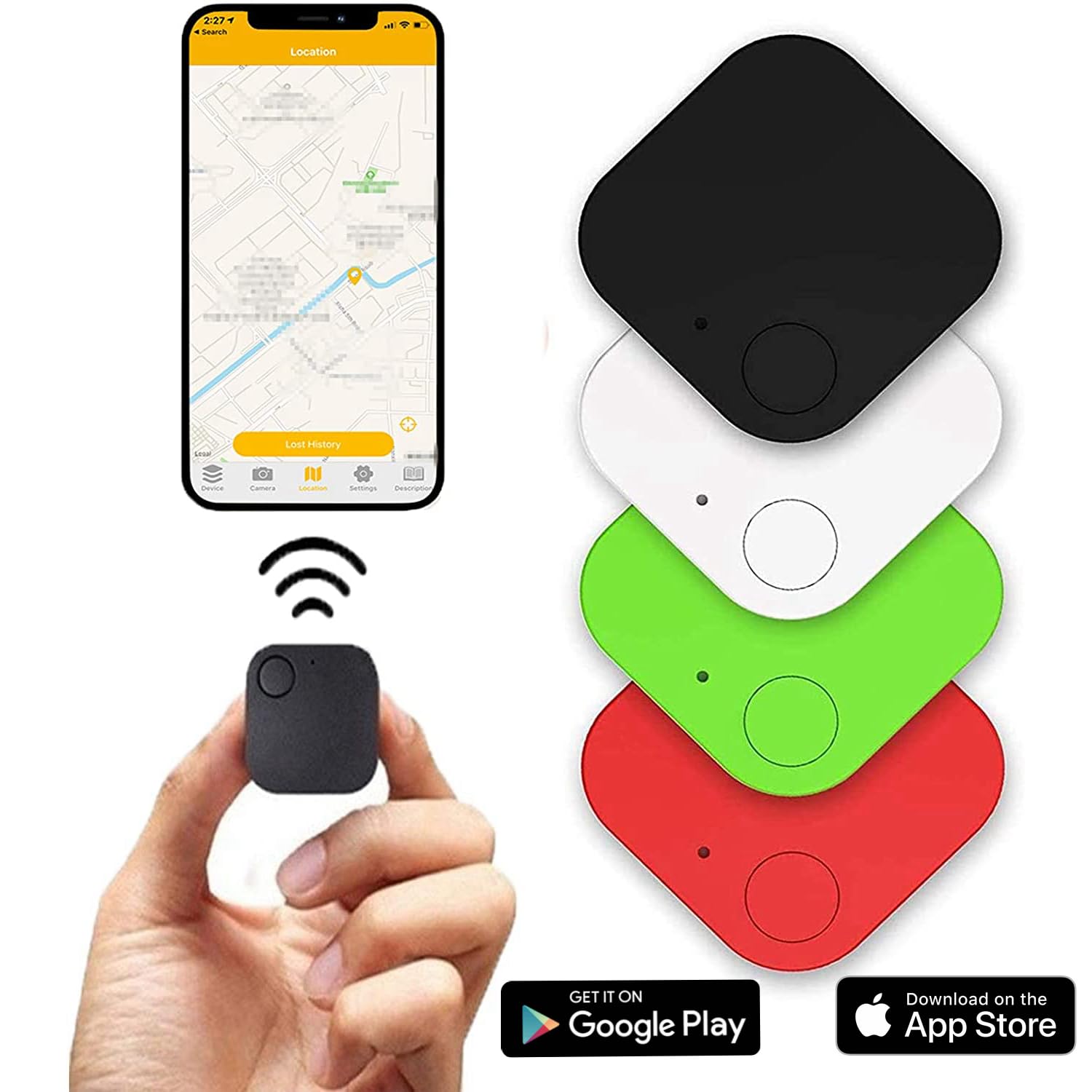 Key Finder, Bluetooth Luggage Tracker tag Locator, Wireless Key Tracker,Remote Finder Tracking Device APP Control Compatible with iOS Android for Keys, Pets, Phone, Wallet, Handbag (10)