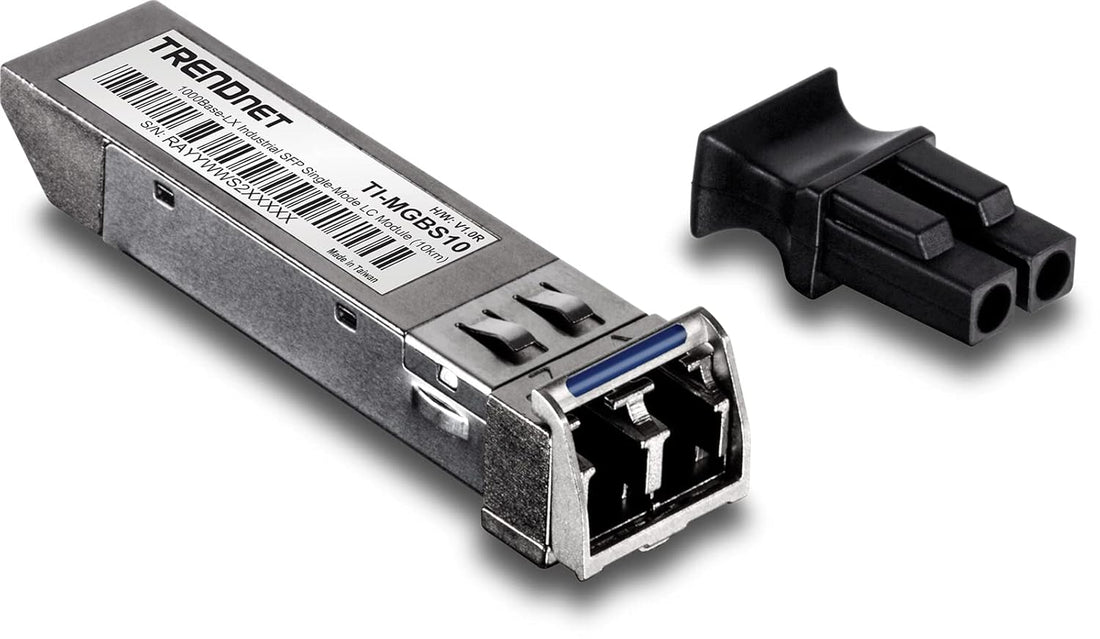 TRENDnet 1000Base-LX Industrial SFP Single-Mode LC Module (10km-6.2 Miles), IEEE 802.3z, ANSI, MSA Compliant, Data Rates up to 1.25 Gbps, Hot-Pluggable, LC-Type Duplex, TI-MGBS10