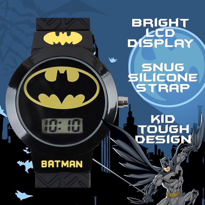 Batman Kids Watch: BAT5041 Batman Timepiece with Black – Close-up Detail