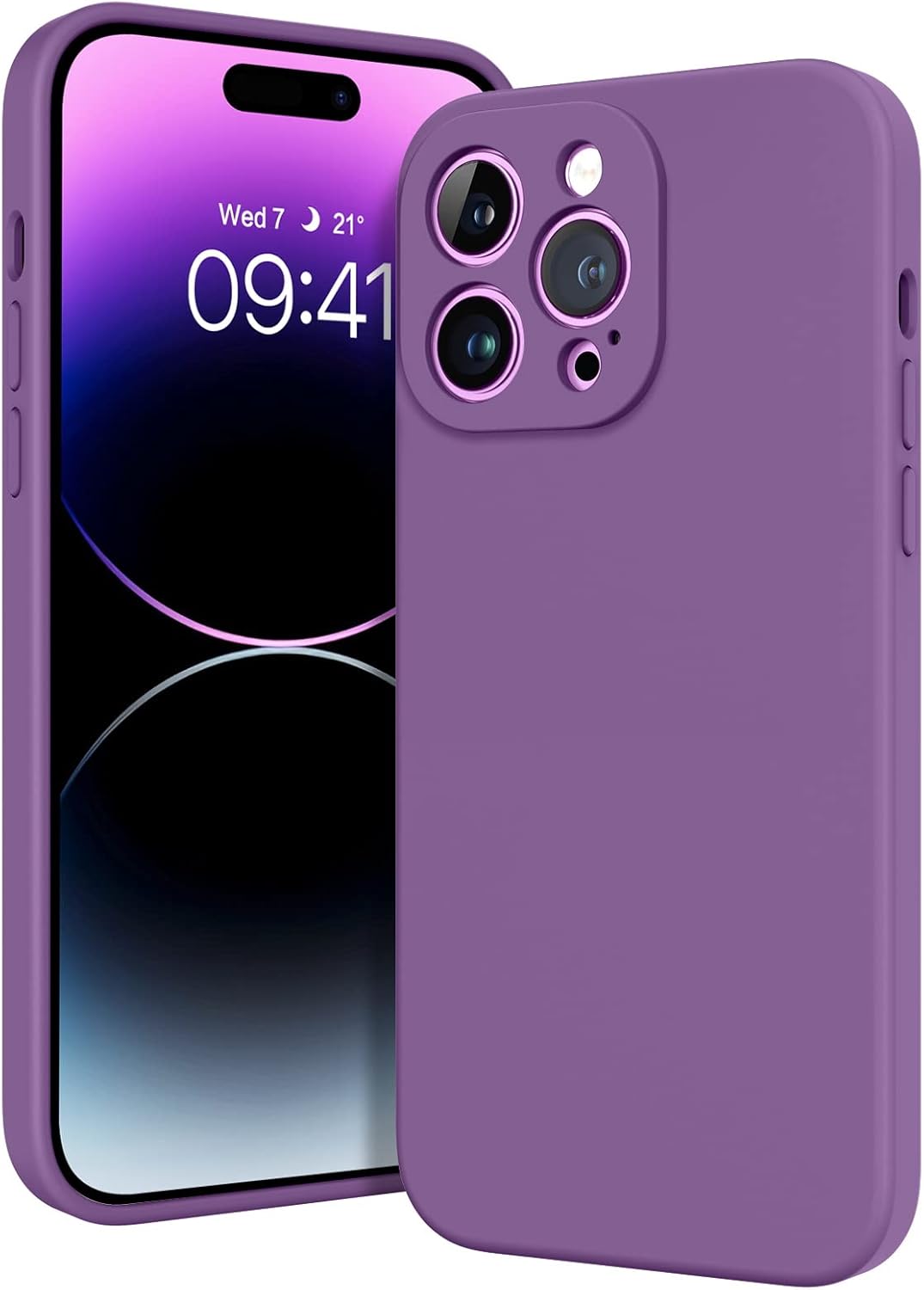 BENTOBEN iPhone 14 Pro Max Case, Phone Case iPhone 14 ProMax 6.7 2022, Slim Silicone Shockproof Protection Hybrid Hard PC Bumper Drop Protective Girl Women Boy Men iPhone 14 Pro Max Cover, Deep Purple