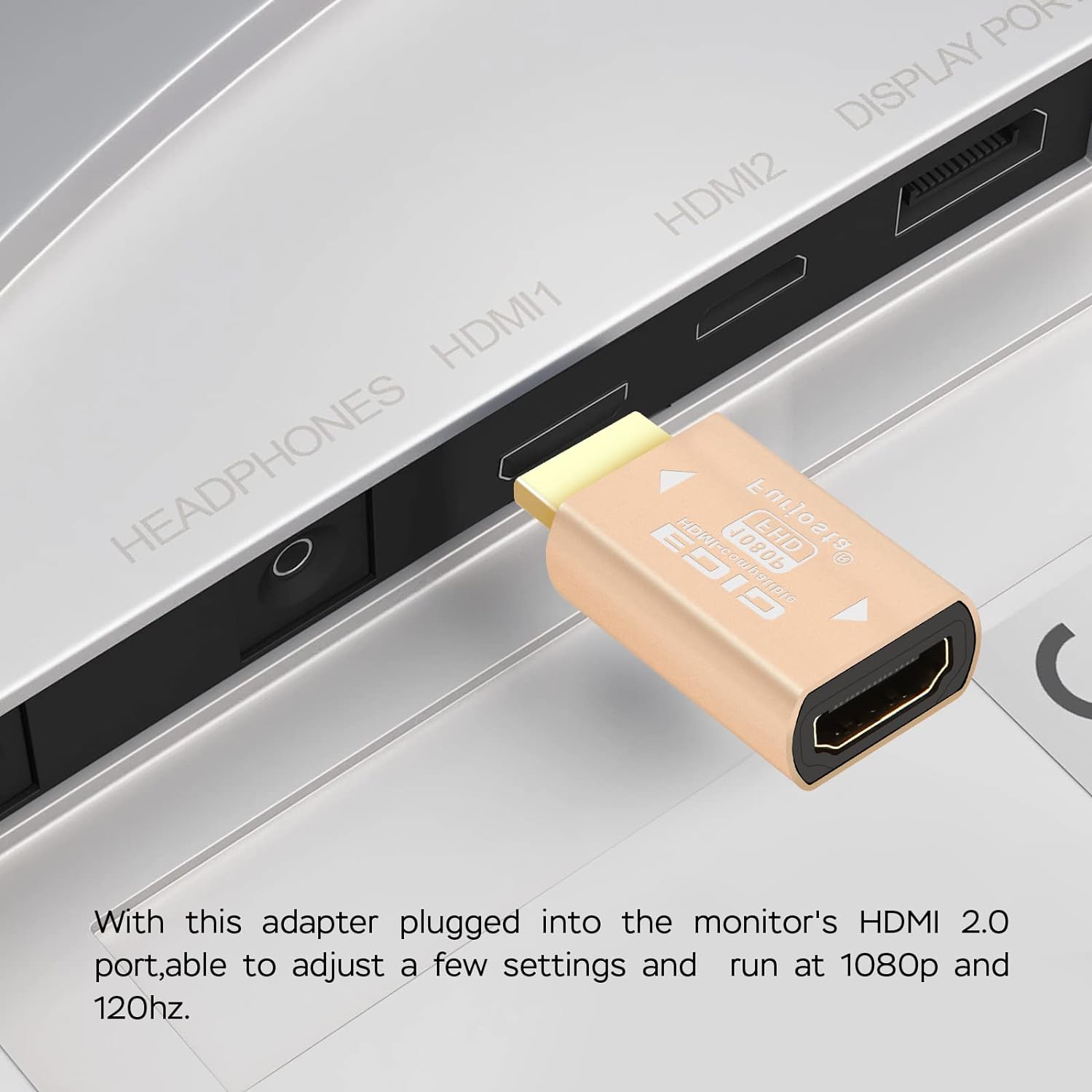 HDMI EDID Emulator Passthrough Aluminium Fit Headlesskeep für Video Splitter Switch Extender Pass-Through Adapter Stecker auf Buchse Kupplung Dummy Stecker (HDMI 1920 x 1080) 6P