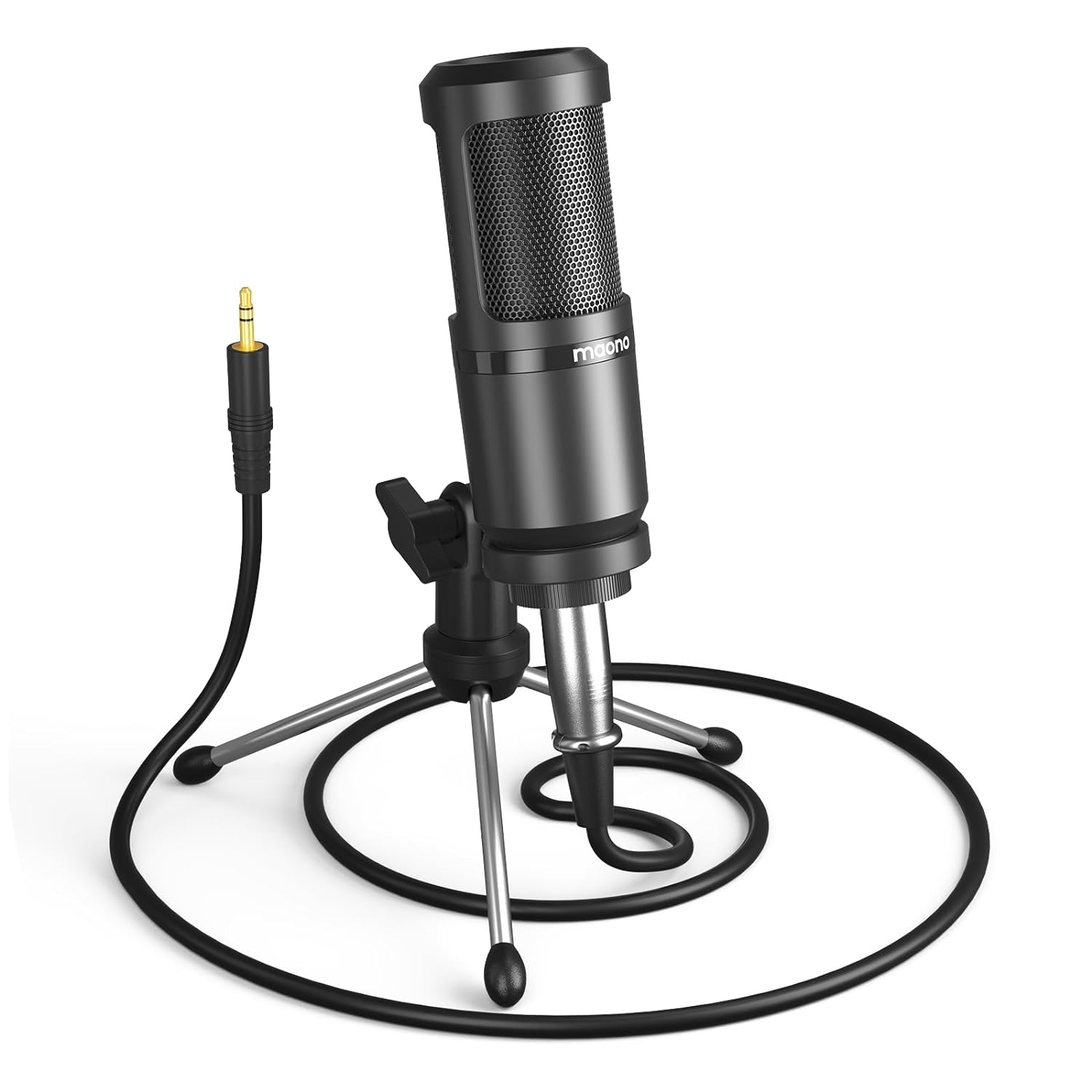 MAONO Condenser Microphone, Cardioid Studio Condenser Recording Mic with 3.5mm XLR for podcasting, Streaming, Singing, Vocal, Home-Studio (AU-PM360TR)