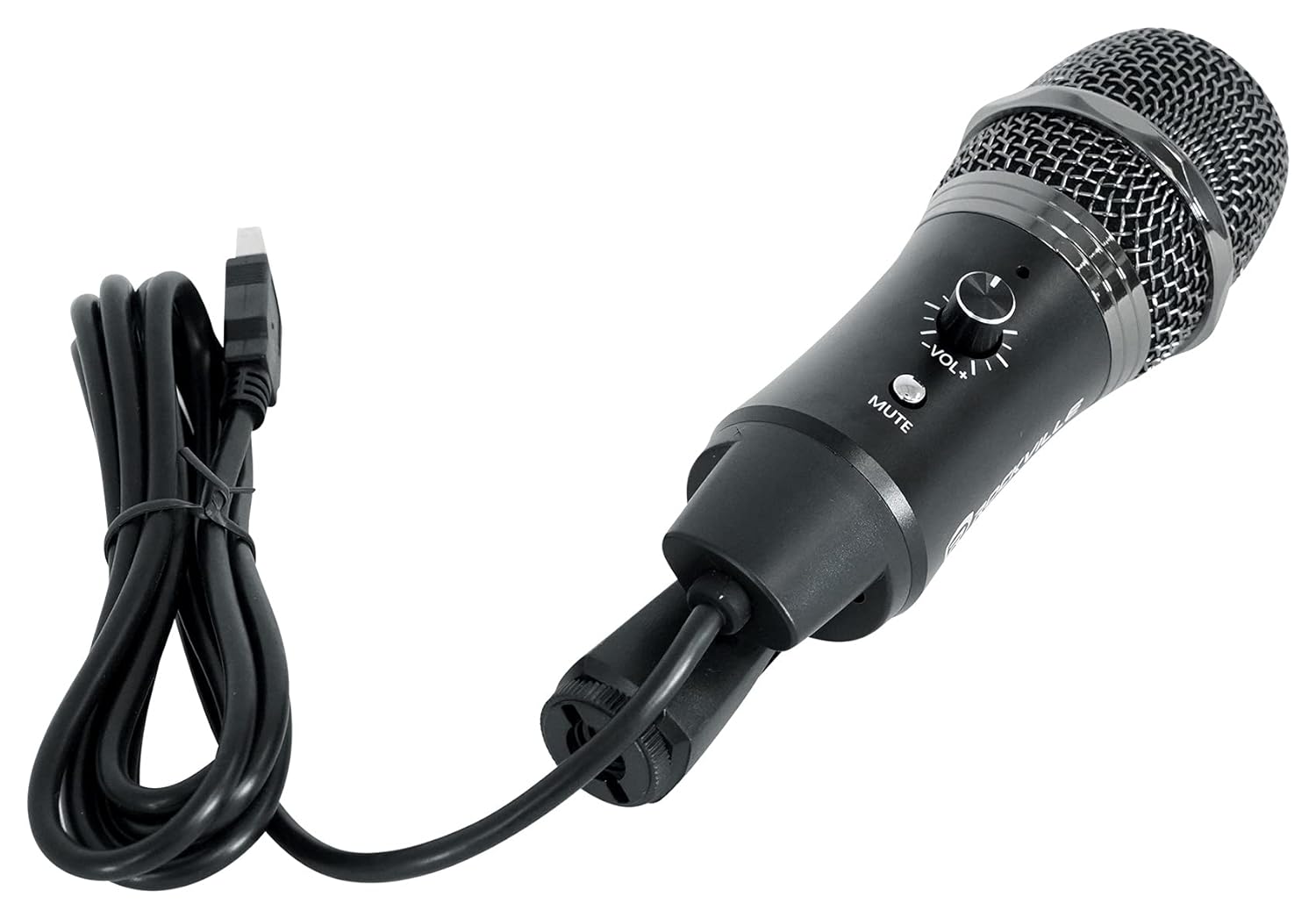 Rockville A-Stream Live Streaming USB Microphone w Gain+Mute Control+Stand+Cable