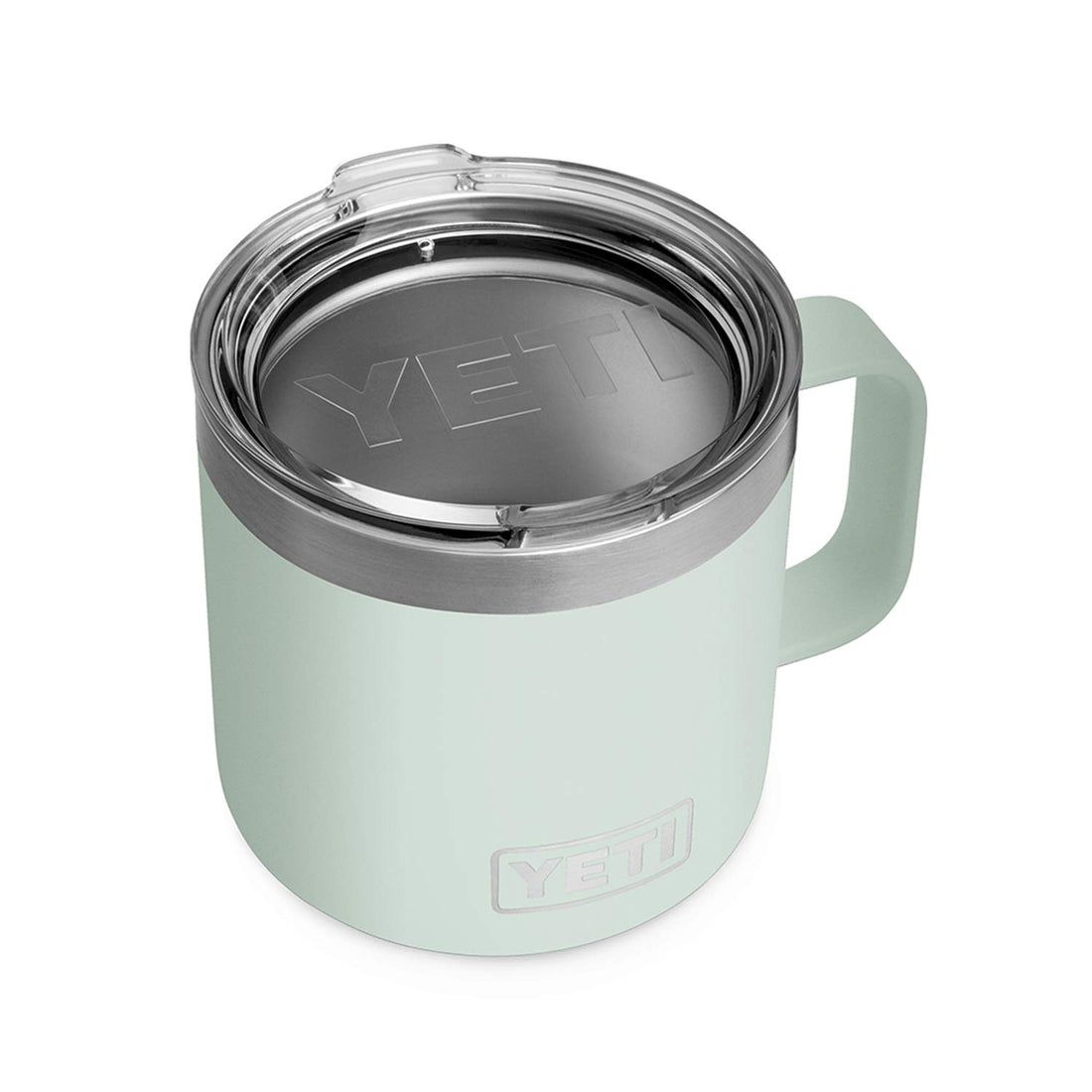 YETI Rambler 14 oz Mug, Stainless Steel, Vacuum Insulated with Standard Lid, Sagebrush Green