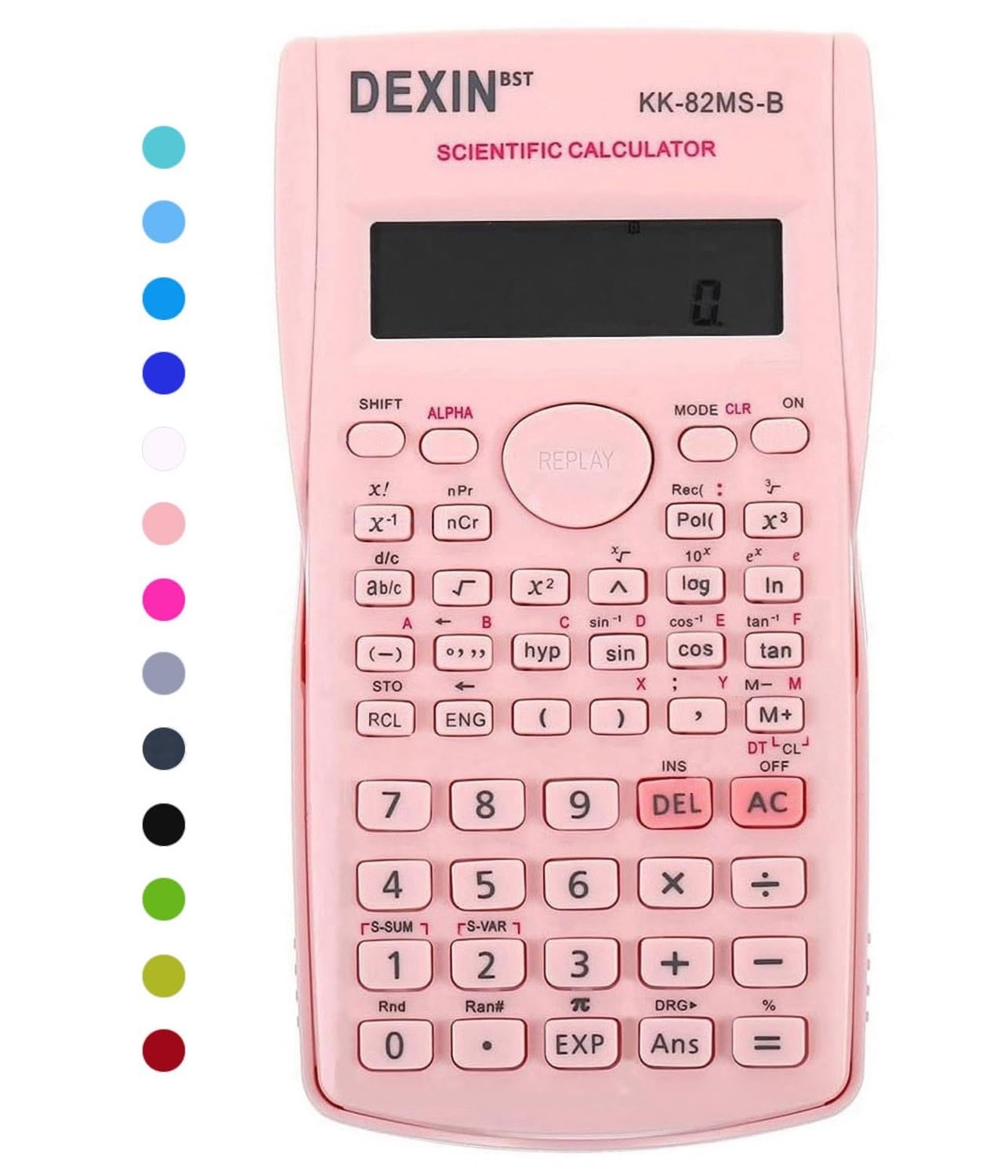 Scientific Calculators Desktop, Scientific Calculators for Students, Scientific Calculator 240 Functions 2 Line 10+2 Digits, Desk Math Calculator for School (Pink)