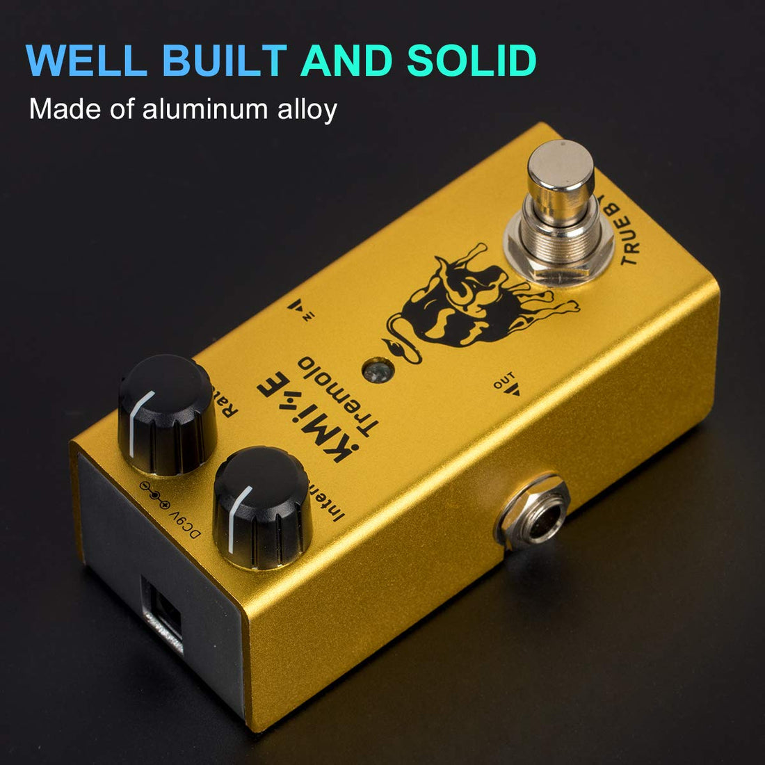 lotmusic Tremolo Electric Guitar Tremolo Effect Pedal Mini Single Type DC 9V True Bypass