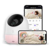 Ellie Baby Monitor,Automatic Cry Soothing, 2K HD,Two Way Talk, Virtual Fence, Auto Photo Capture, Face Masking Alert, Night Vision, Temp & Humidity, Respiration Detection
