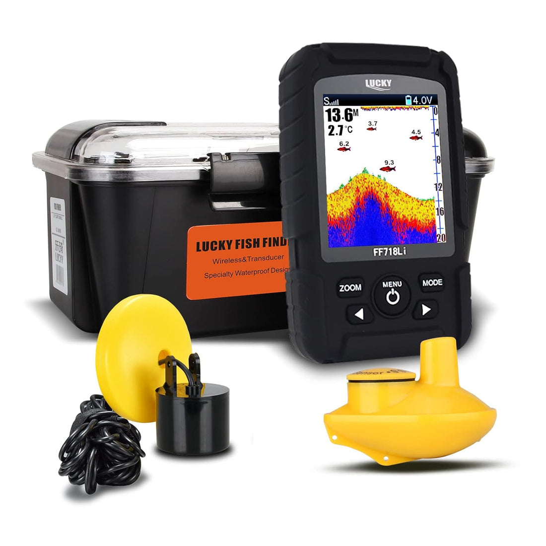 Lucky Fish Finder Wired & Wireless Portable Fishing Sonar for All Fishing Types