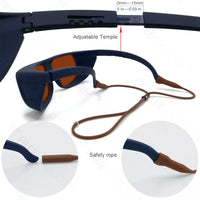 FreeMascot OD 4+ 190nm-550nm / 800nm-1100nm Wavelength Professional Laser Safety Glasses for 405nm, 450nm, 532nm, 808nm,980nm,1064nm, 1080nm, 1100nm Laser (Style 5)