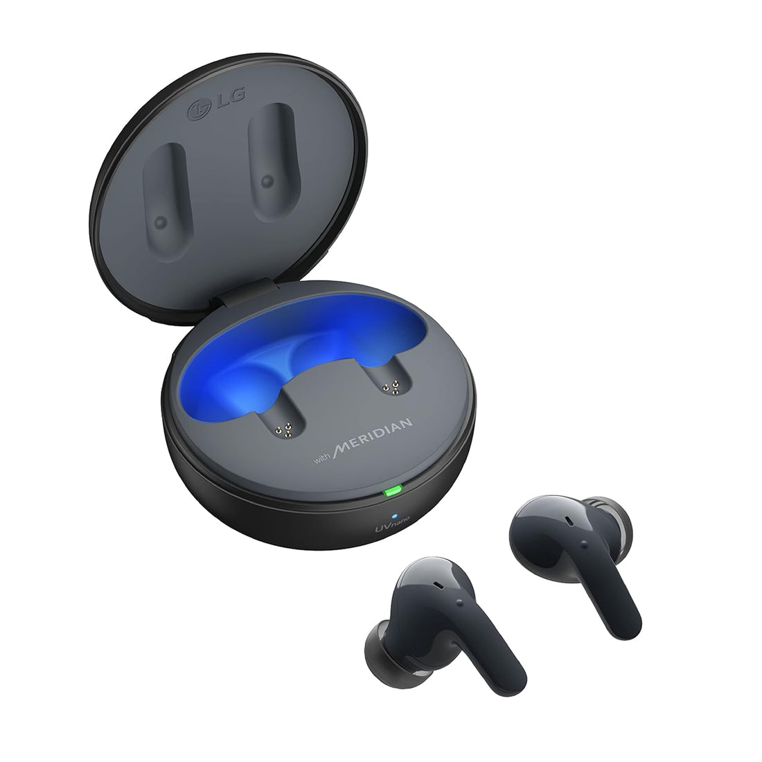 LG Tone Free T60Q - Hybrid Active Noise Cancelling True Wireless Bluetooth Uvnano+ Earbuds