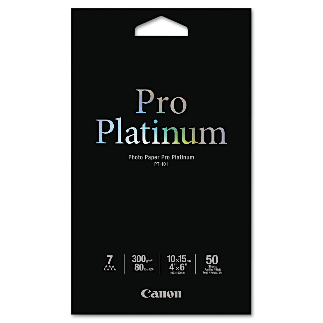 Canon Photo Paper Pro Platinum, 4 x 6 Inches, 50 Sheets (2768B014) by Canon