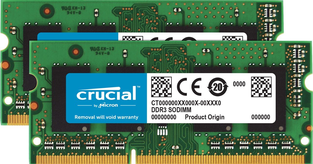 Crucial 16GB Kit (8GBx2) DDR3/DDR3L 1866 MT/s (PC3-14900) SODIMM 204-Pin Memory - CT2K102464BF186D