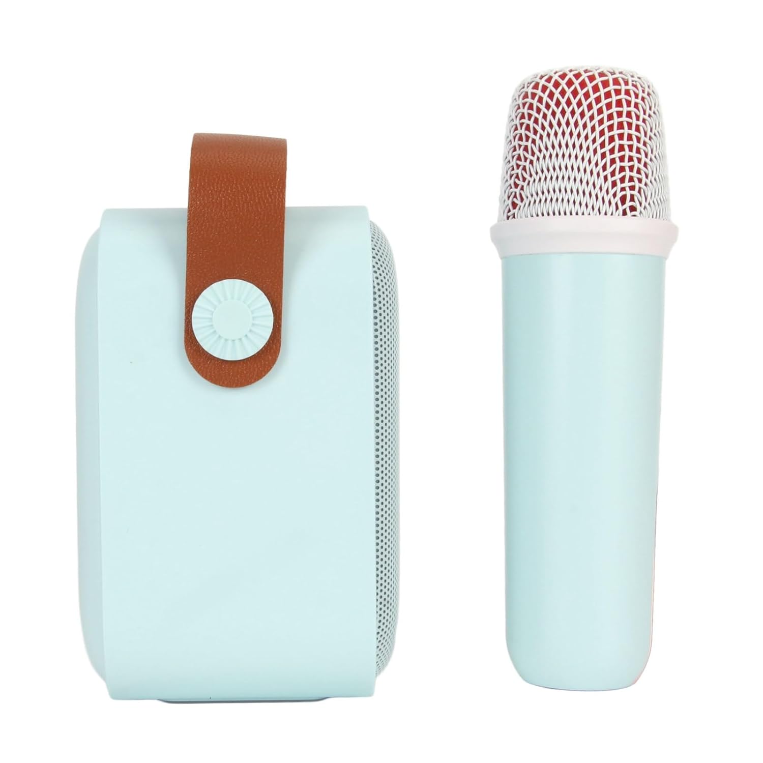 Portable BTSpeaker Mini Karaoke Machine Set with 1 Wireless Microphone,BTMicrophone Karaoke for Home Party KTV (Green)