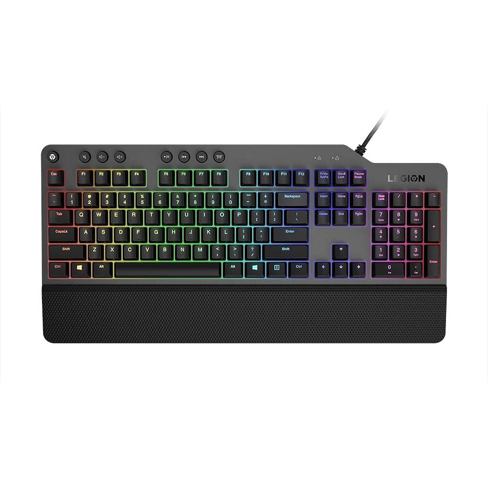 Lenovo Legion K500 RGB Wired Mechanical Switch Gaming Keyboard - US English, GY40T26478 - Black with Iron Grey Cover