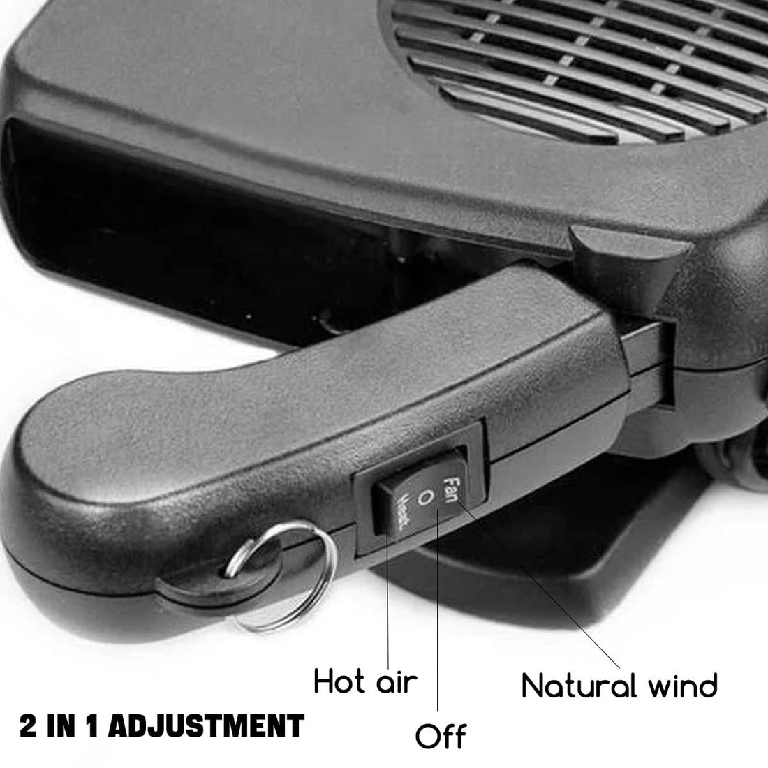 200W Car Fan Heater,2 in 1 Heating & Cooling Fan Portable Electric Heater Fan with Cigarette Lighter Plug 360 Degree Rotary Windscreen Defogger