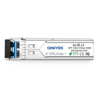 QINIYEK 1.25G Single Mode SFP Module,1000Base-LX SFP to LC Fiber Transceiver for Cisco GLC-LH-SMD, Meraki MA-SFP-1GB-LX10, Ubiquiti, Fortinet, Mikrotik, Supermicro, Netgear(SMF,1310nm,20km,DDM)