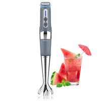Cordless Hand Blender: Rechargeable Cordless Immersion Blender Handheld, 21-Speed & 3-Angle Adjustable with 304 Stainless Steel Blades for Milkshakes | Smoothies | Soup| Puree | Baby Food (Grey)