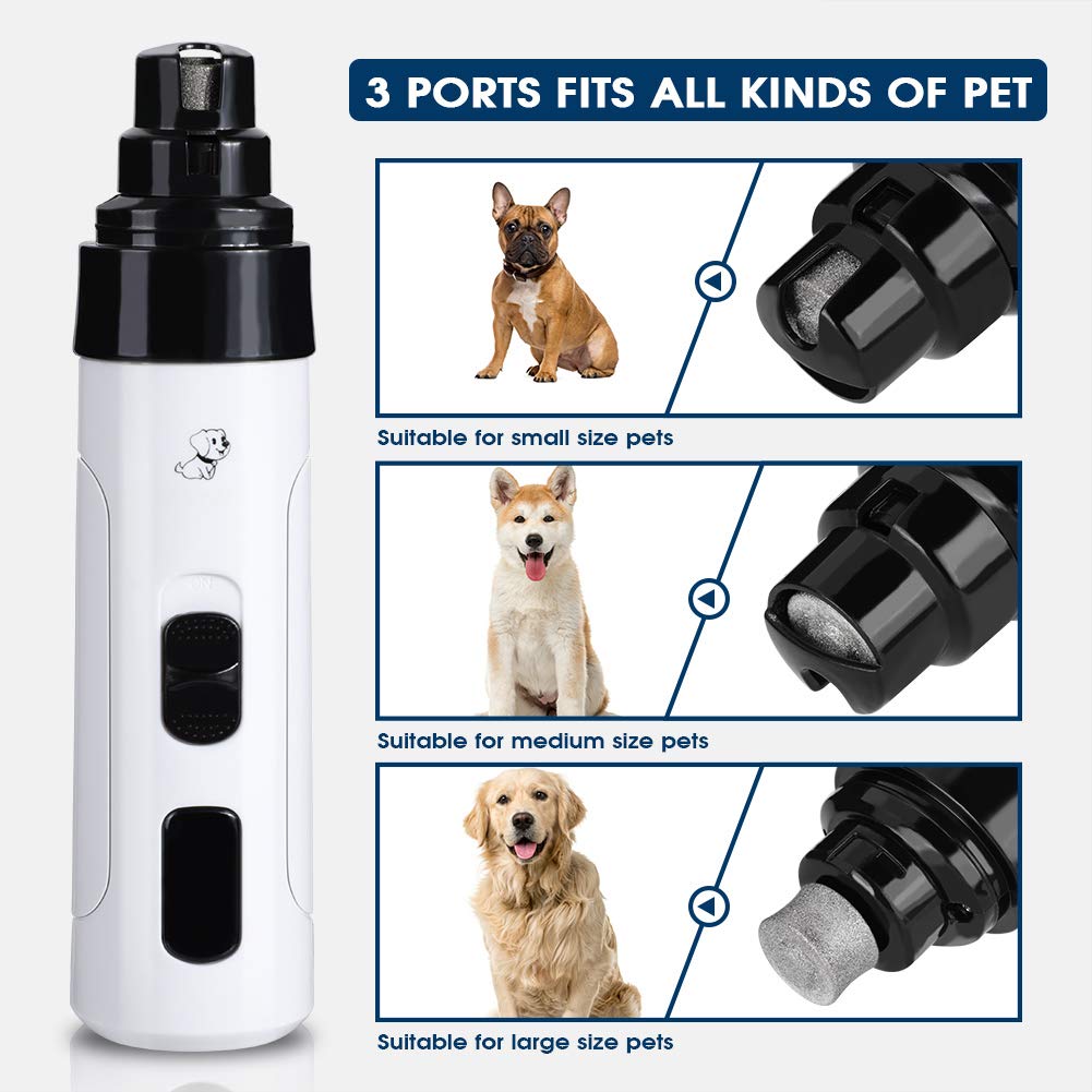 KENANLAN Lime Pour chiens Paws 18×11×4 pet Nail Grinder, Quiet Electric Nail Clipper with USB Rechargeable for Small Medium Dogs Cats