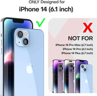 TAURI 5 in 1 Magnetic for iPhone 14 Case, [Designed for Magsafe] with 2X Screen Protectors +2X Camera Lens Protectors, [Not-Yellowing] Shockproof Slim Phone Case for iPhone 14, Clear