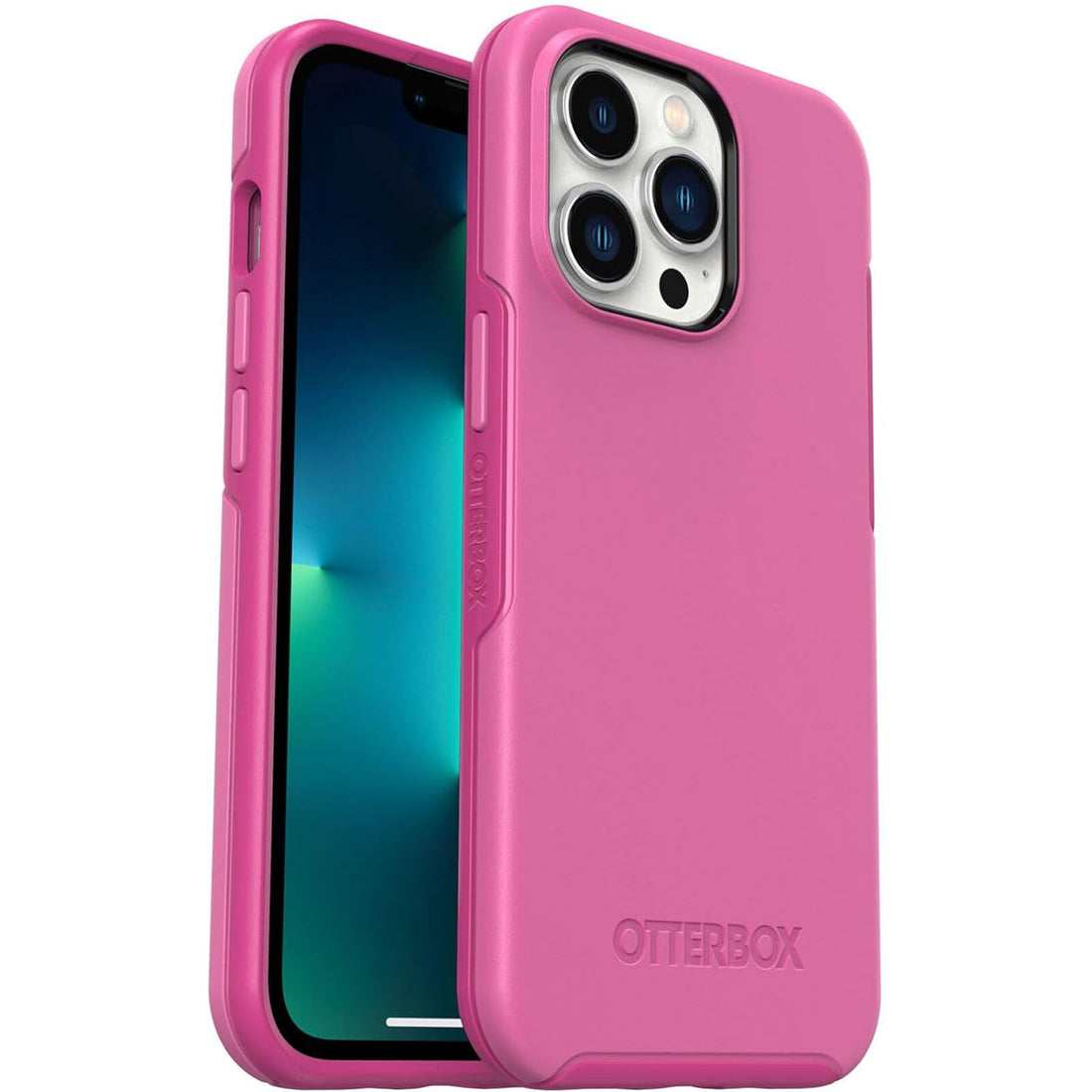 OtterBox Symmetry Series+ Case with MagSafe Compatibility for Apple iPhone 13 Pro - Non-Retail Packaging (Strawberry Pink)
