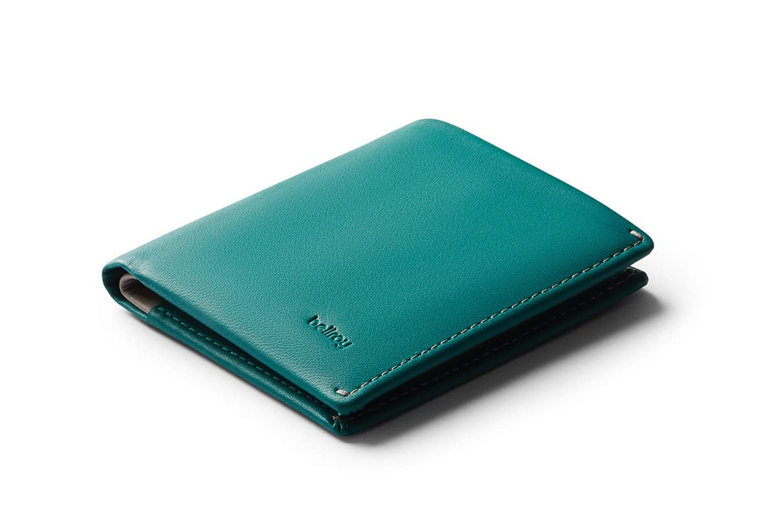 Bellroy Note Wallet (Slim Leather Bifold Design, RFID Blocking, Holds 4-11 Cards, Coin Pouch, Flat Note Section), Teal