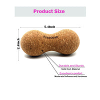 Rreadean Cork Peanut Massage Tool for Rigger Point Therapy, Back Pain, Yoga & Posture Improvement