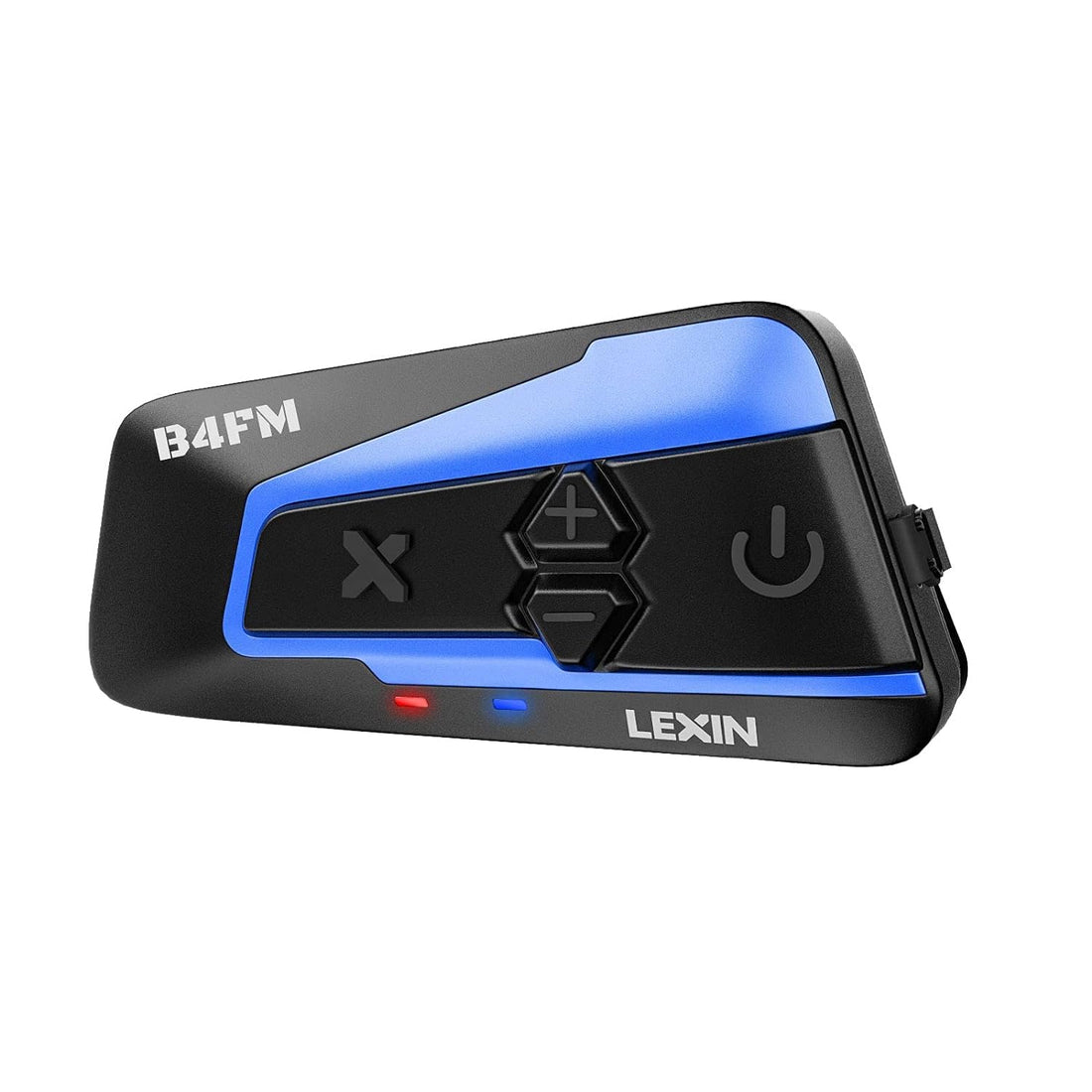 LEXIN LX-B4FM Wireless Motorcycle Intercom, Universal Helmet Communication System up to 4 Riders, Waterproof Motorcycle Bluetooth Headset with 1600m Range- Blue