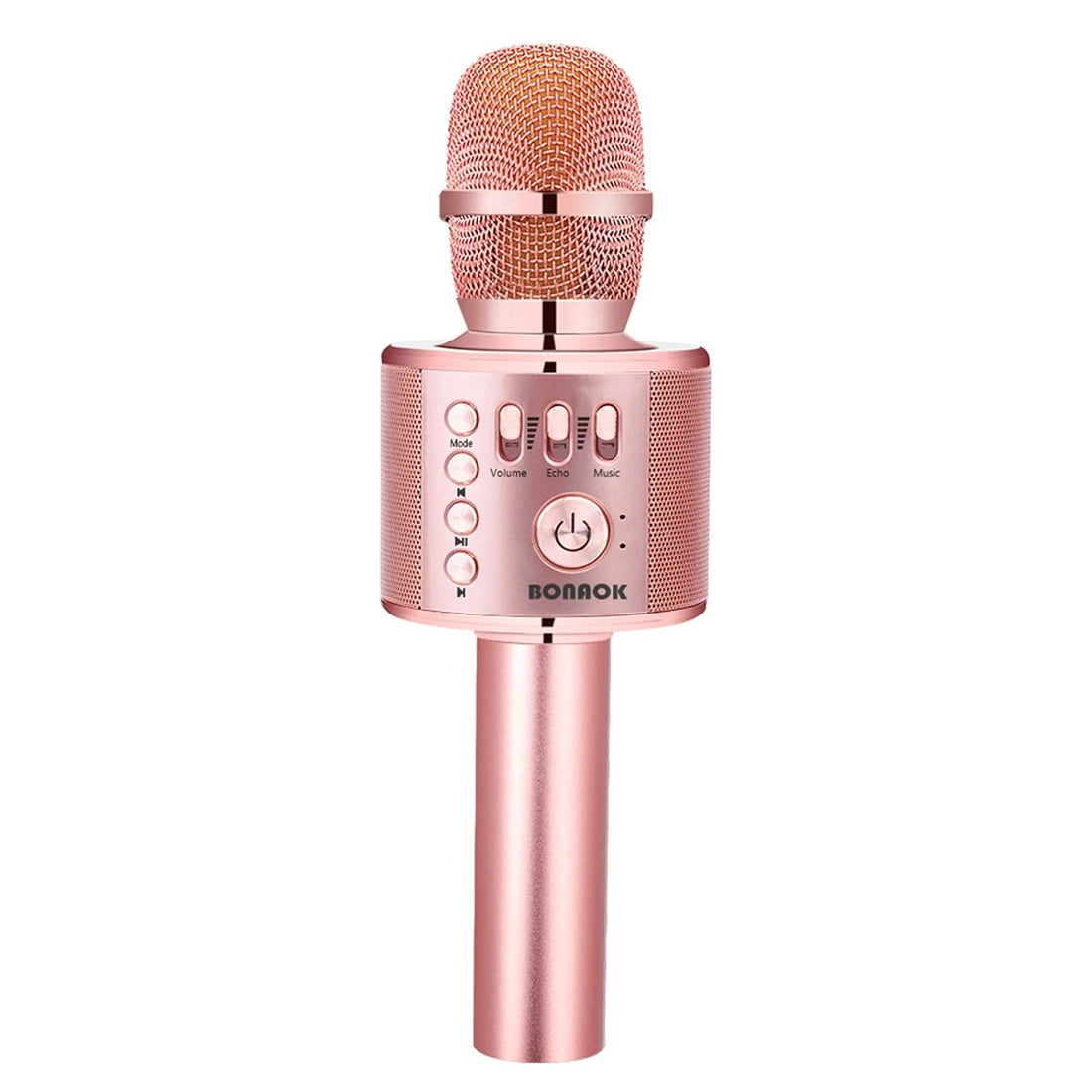 BONAOK Wireless Karaoke Microphone Rose Gold Plus,Valentine ' s Day Gift 3-in-1 Portable Built in Bluetooth Speaker Machine for Android/iPhone/iPad/Sony/PC or All Smartphone