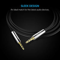 Anker Ak-A7123011 Aux Auxiliary Cable For Headphones, Apple Ipods, Iphones, Ipads, Home/Car Stereos (Black)