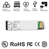 OPSTRAN 10GBASE-SR SFP+ Optical Transceiver Module Compatible for Cisco SFP-10G-SR-S Finisar Netgear TP-Link D-Link QNAP Supermicro 10Gbps 850nm 300m DDM Duplex LC MMF 4 Pack