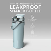 BrüMate MultiShaker Blender Shaker Bottle | 100% Leakproof Insulated Stainless Steel Shaker Bottle | Protein Shaker Bottle, and Pre Workout Bottle for the Gym | 26oz (Mist)