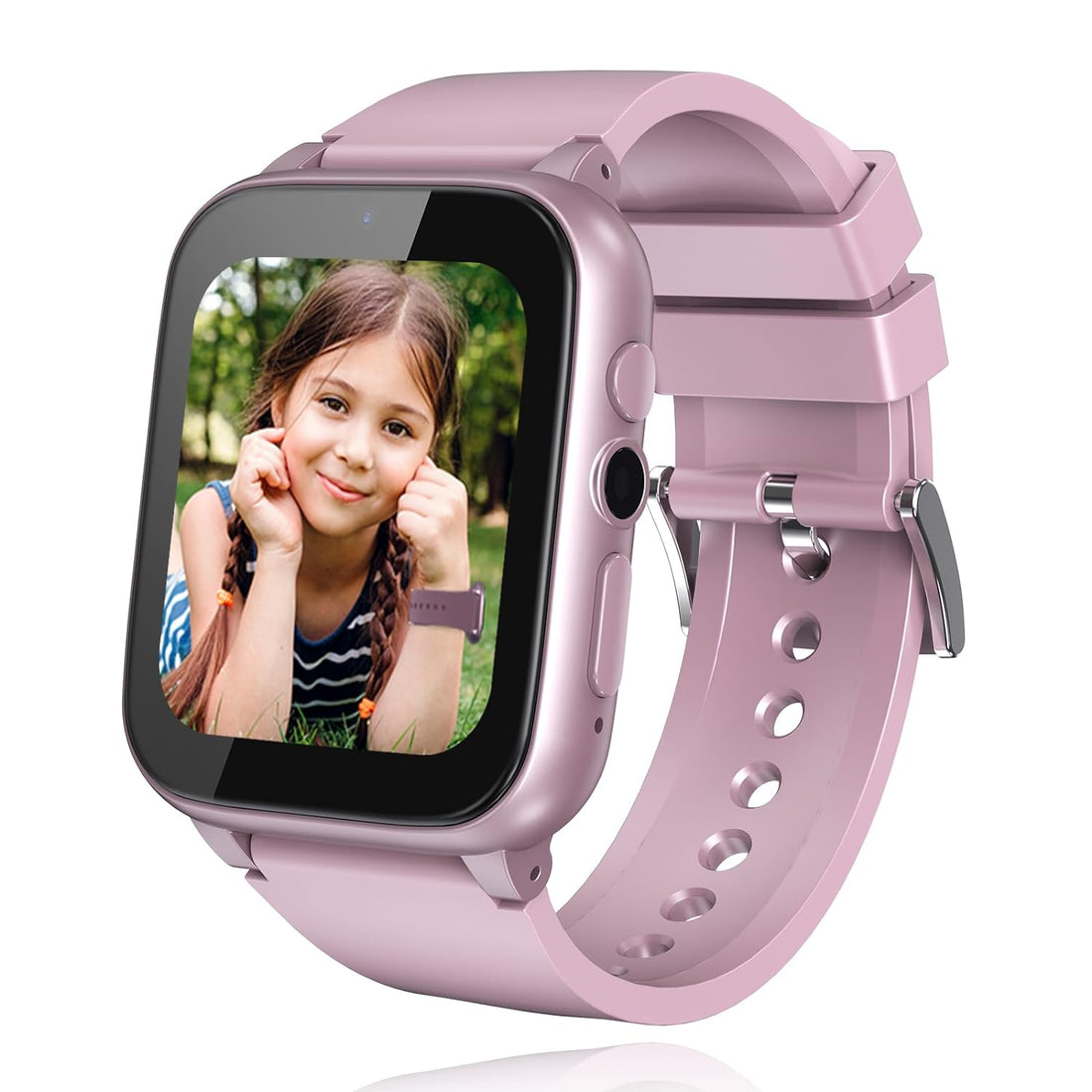 iCHOMKE Smart Watch for Kids, Girls Boys Smartwatch with 26 Games Camera Video Recorder and Player, Pedometer Calendar Flashlight, Audio Book etc., Gifts for 4-12 Years Children (Pink)