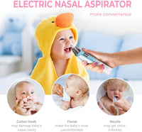 Nasal Aspirator for Baby Rechargeable-Nose Snot Booger Mucus Electric Sucker-Rechargeable Baby Nose Sucker Remover with 6 Suction Levels 2 Nozzles-Portable Silent Baby Nasal Aspirator - Pink