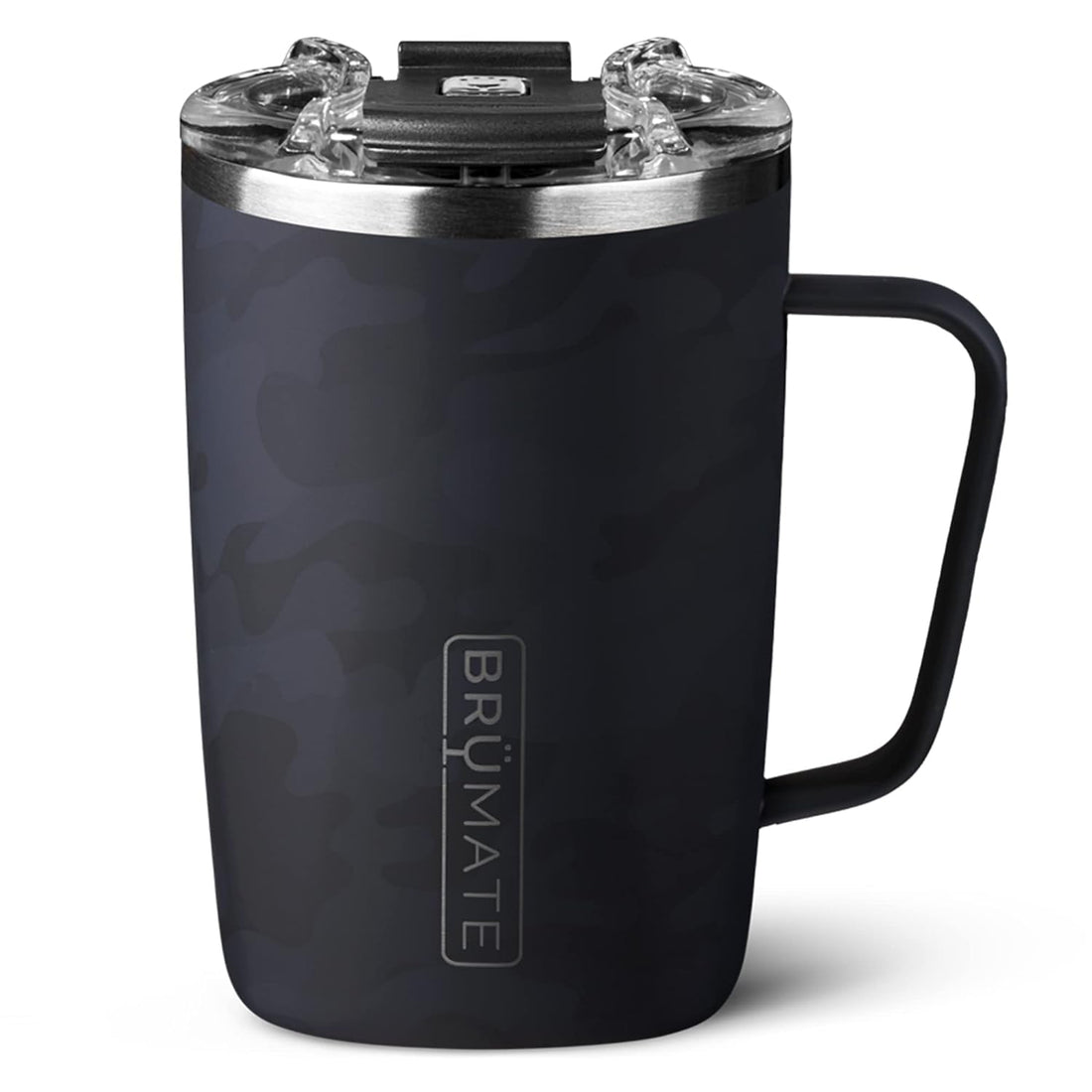 BrüMate Toddy - 16oz 100% Leak Proof Insulated Coffee Mug with Handle & Lid - Stainless Steel Coffee Travel Mug - Double Walled Coffee Cup (Midnight Camo)