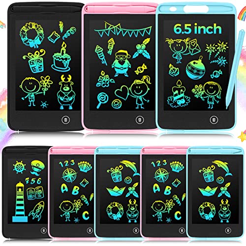 Zhehao 8 Pcs LCD Writing Tablet 6.5 Inch Colorful Drawing – Front View