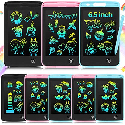 Zhehao 8 Pcs LCD Writing Tablet 6.5 Inch Colorful Drawing – Front View