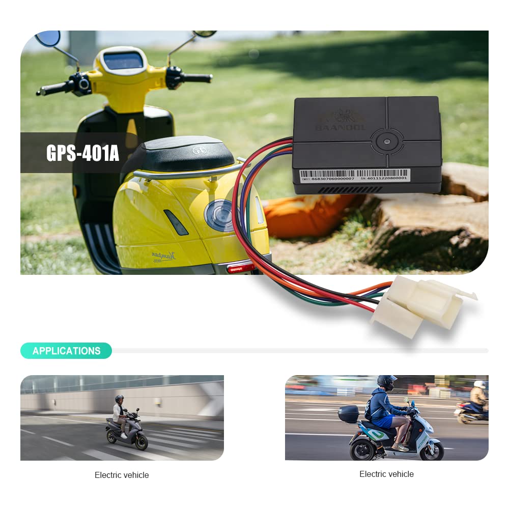 BAANOOL TK401 A/B 4G GPS Tracker for Electric Bikes No Monthly Fee E-Bike Tracker Device Mini Intelligent Hidden Locator (BAANOOL-401A)