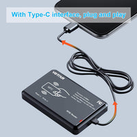 RFID Card Reader 13.56mhz Reader, Support ISO14443-A/B Protocol, ID Card and 14443B Protocol Labels Contactless Card Reader Compatible with Windows/Linux/Android/Mac OS