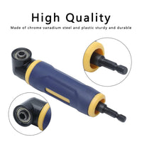 90 Degree Extension Driver, Right Angle Drill Adaptor 90 Degree Screwdriver Bit Corner Bit Cornerer Yellow Blue Drills, power magnetic drill presses