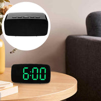 LED Alarm Clocks LED Alarm Clock Digital Temperature Clock Desktop Display Time Table Clock Battery Operated Bedside Alarm Clocks for Heavy Sleeper Large Number Display