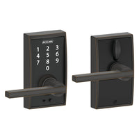 Schlage Touch Century Lock with Latitude Lever (Aged Bronze) FE695 CEN 716 LAT