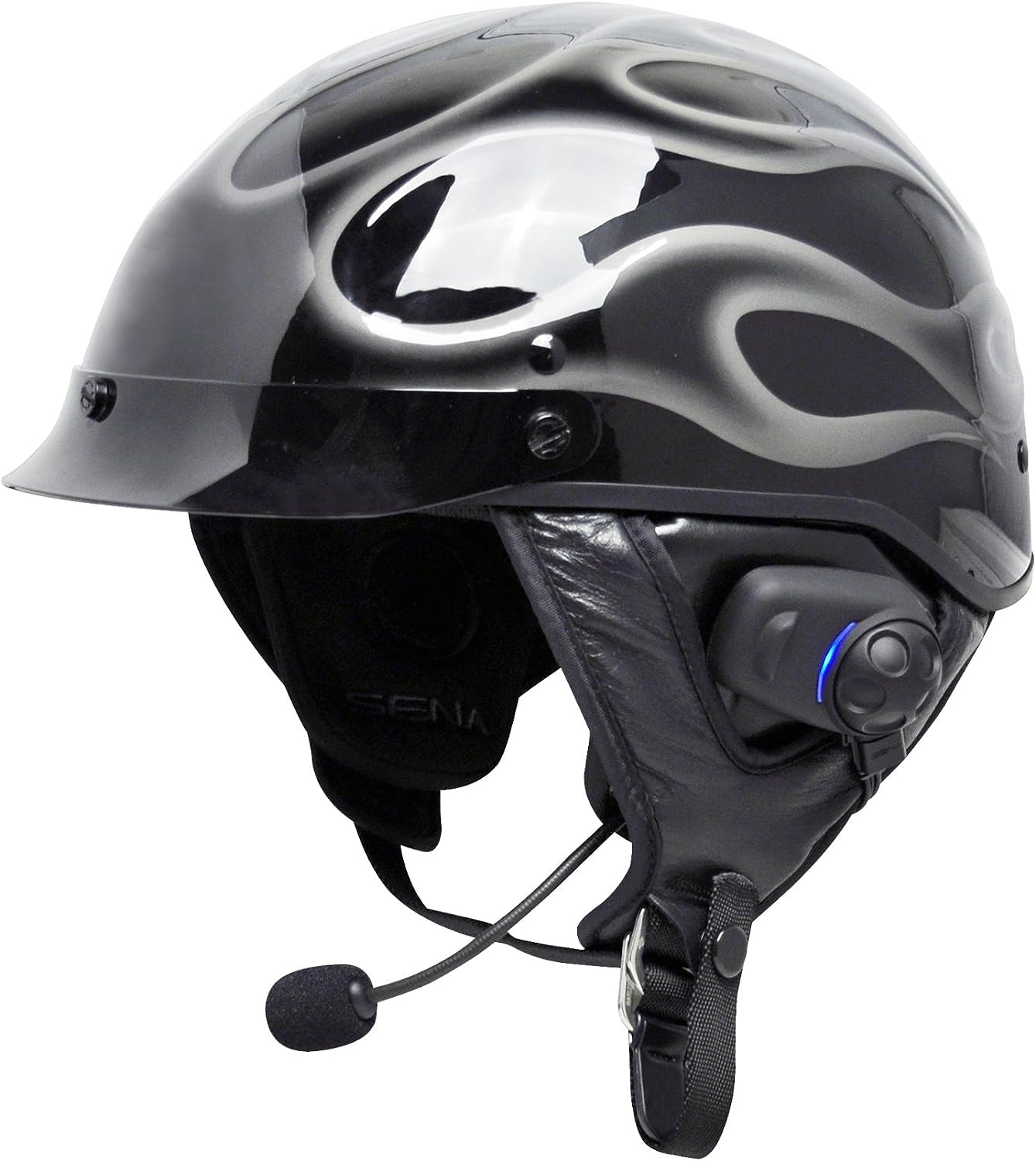 Sena Bluetooth Stereo Headset For Half Helmets - Black