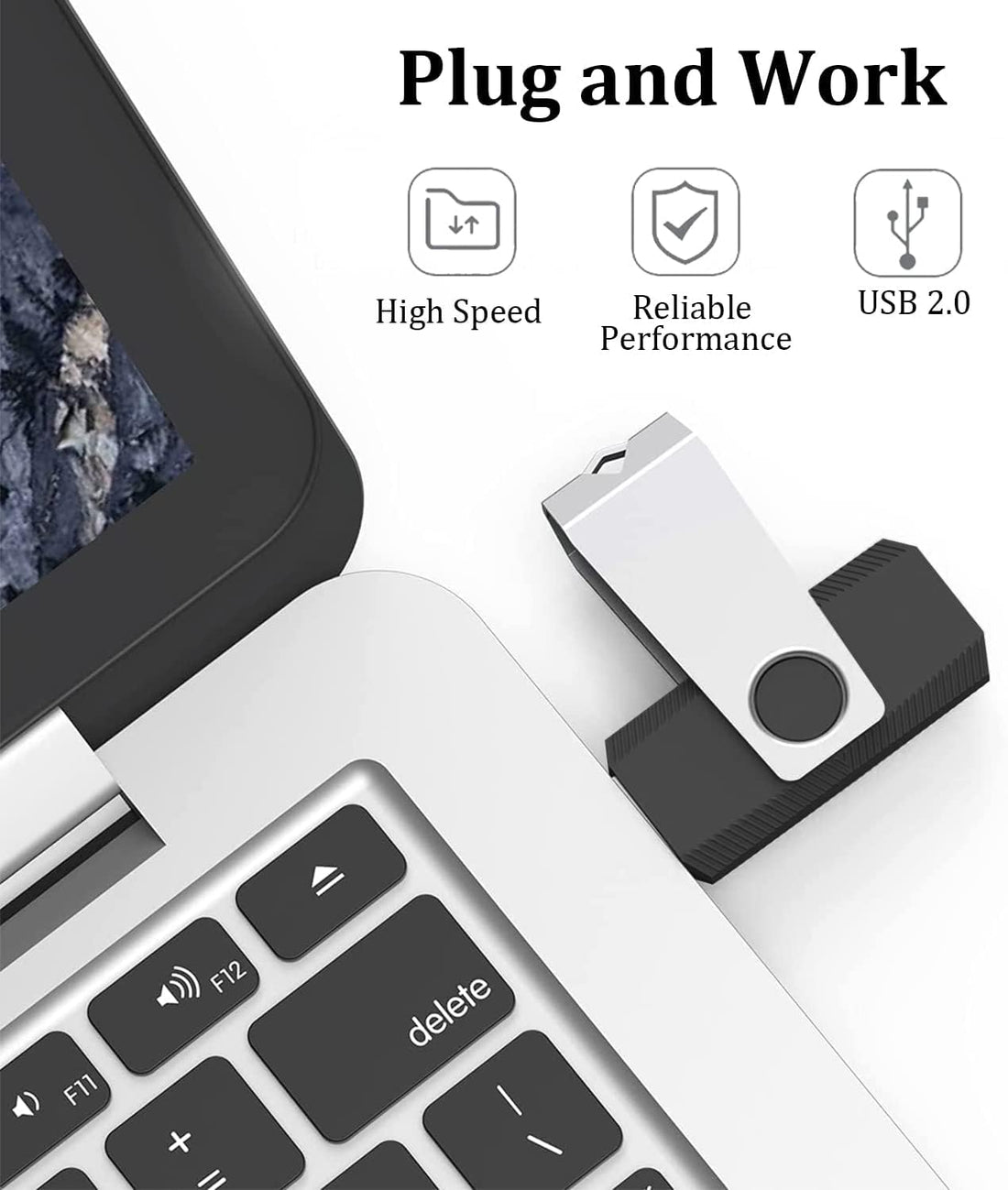 2GB Flash Drive Wooolken USB Flash Drive Thumb Drive Zip Drive USB 2.0 Memory Stick Jump Pen Drive for Portable Data Storage