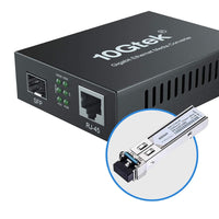 1.25G Media Converter(kit #3), SFP Slot, with a SFP Module, SMF, 1310-nm, 40-km