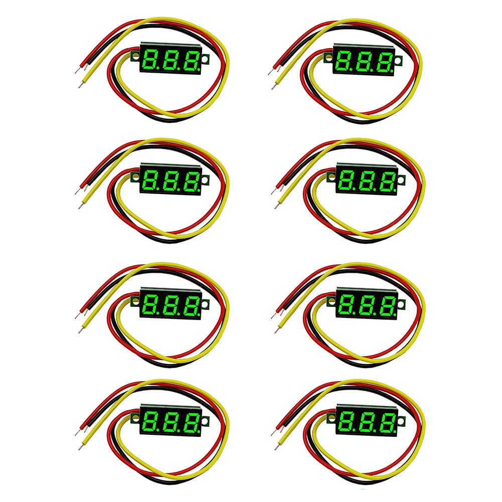 0.28 Inch Three-Line Voltage Meter (Green)